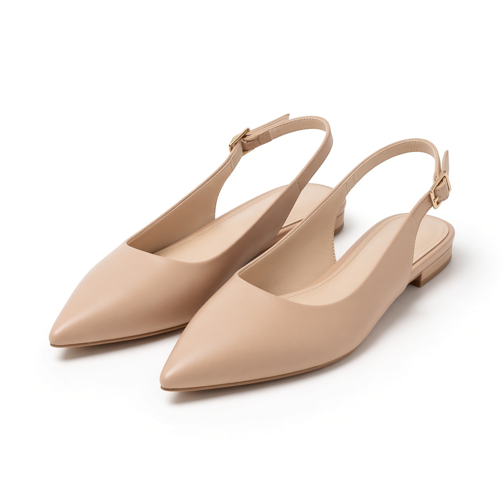 Beige flats